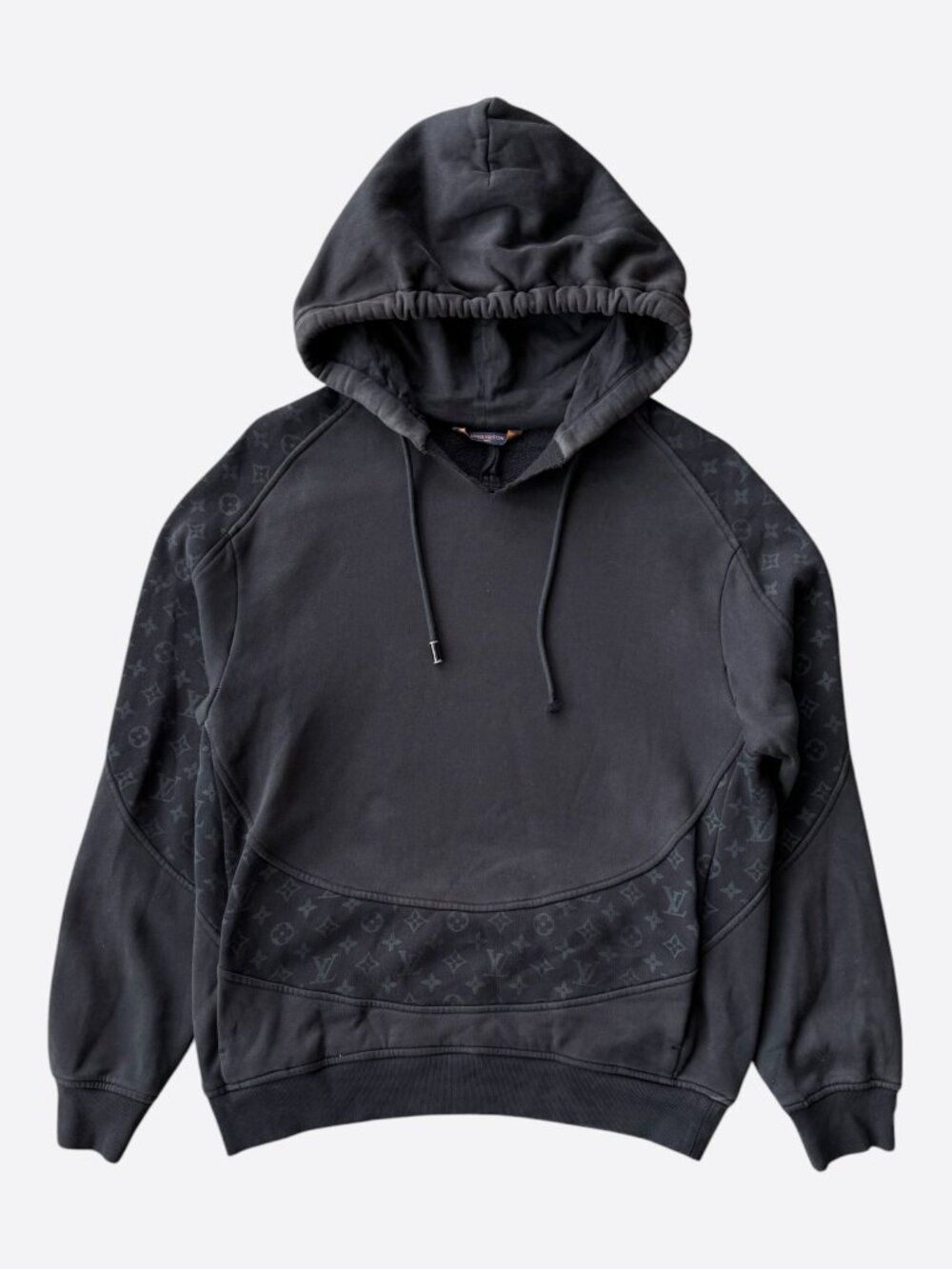 Louis Vuitton Black Circle Cut Monogram Hoodie